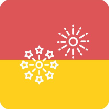 Havai fişek web simgesi, vektör illüstrasyonu 