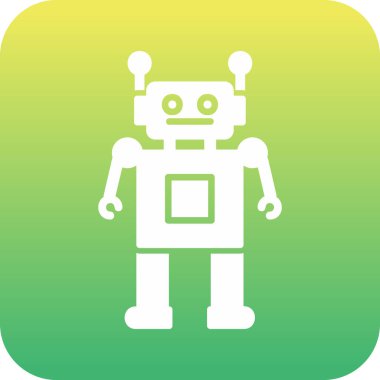 robot. Web simgesi basit illüstrasyon 