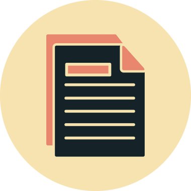 belge dosya simgesi düz biçimli 