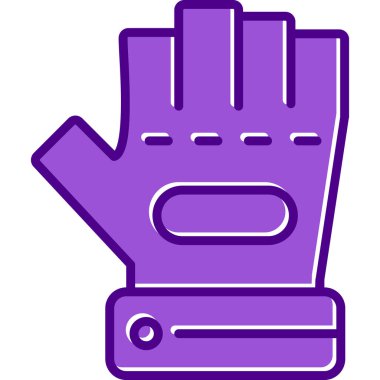 Eldiven simgesi, vektör illüstrasyonu basit tasarım