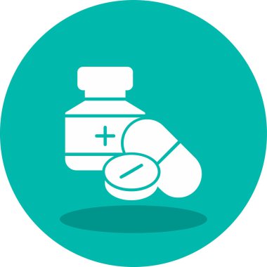 Tıbbi hap vektör ikonu tasarımı 