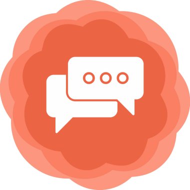 Sohbet baloncukları simgesi, vektör illüstrasyonu basit tasarım