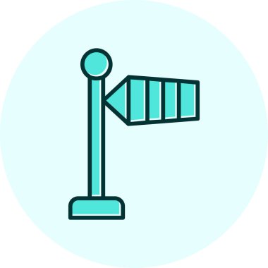 Modern Rüzgar İşareti simgesinin vektör illüstrasyonu                