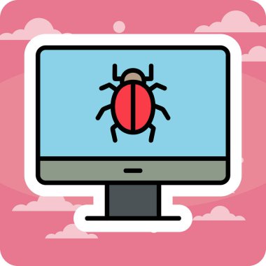 bilgisayar ekranı simgesi, vektör illüstrasyonu basit tasarım