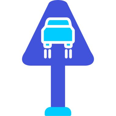 Düz Yol Simgesi, Vektör İllüstrasyonu 