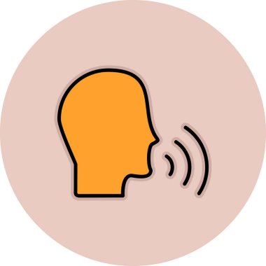 Konuşan Web simgesi vektör illüstrasyonu