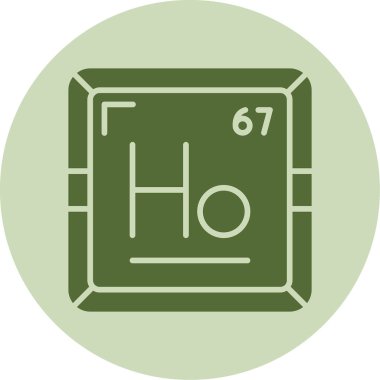 Holmium modern simgesinin vektör illüstrasyonu                      