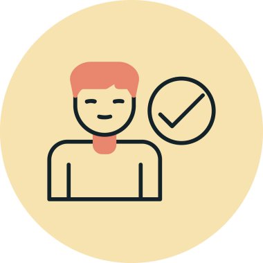 Onaylanmış Adaylar web simgesi vektör illüstrasyonu
