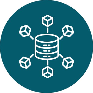 Büyük Veri vektör simgesi, basit illüstrasyon                  