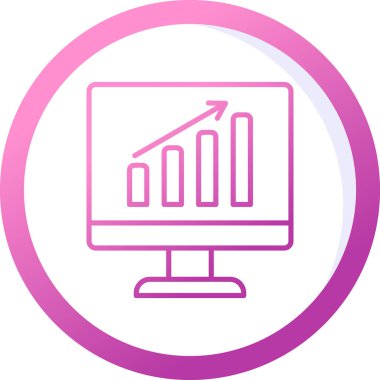 Analytics icon, vector illustration simple design