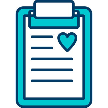 sağlık raporu simgesi vektör illüstrasyon 