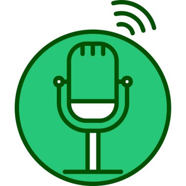 mikrofon web simge vektör çizim 