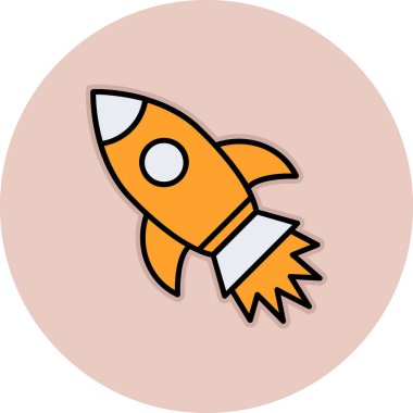 İzole edilmiş arkaplanda roket ağ simgesi