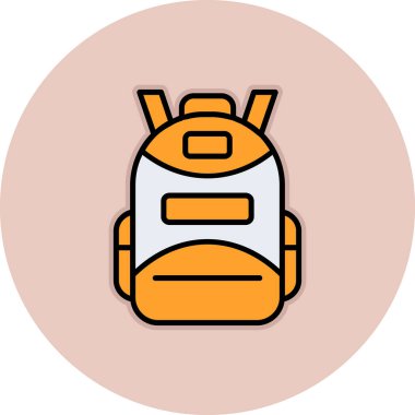 Sırt çantası. Web simgesi basit illüstrasyon