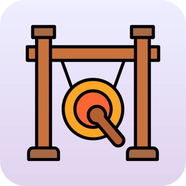 gong simgesi web basit illüstrasyon