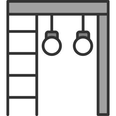 Spor Salonu Çubukları web simgesi, vektör illüstrasyonu 