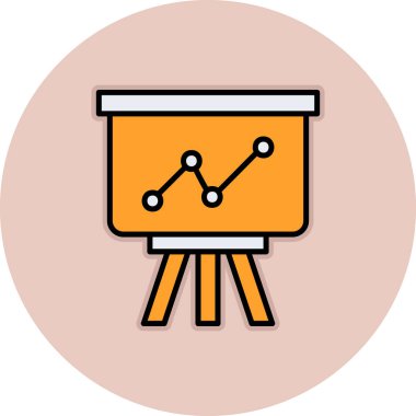 sunum simgesi, vektör illüstrasyonu 