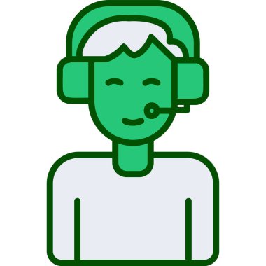 çağrı merkezi operatör simgesi illüstrasyonu 