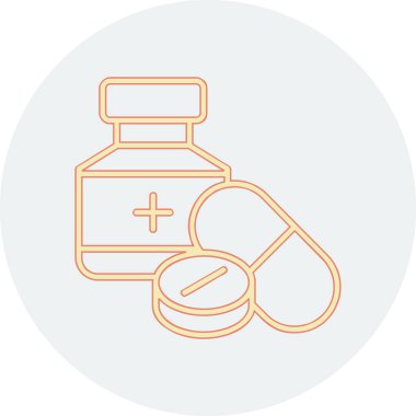 Tıbbi hap vektör ikonu tasarımı 