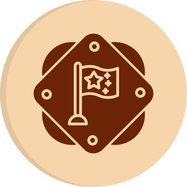 Çin bayrak simgesinin vektör illüstrasyonu