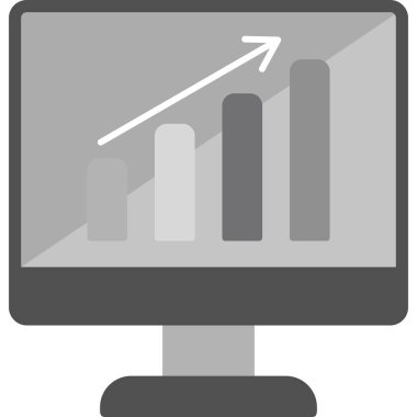 Analytics icon, vector illustration simple design