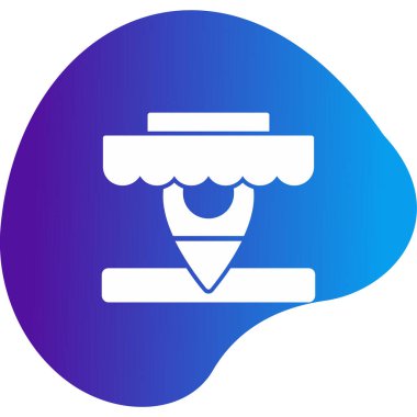 Pazar simgesinin vektör illüstrasyonu 