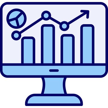 Analytics icon, vector illustration simple design