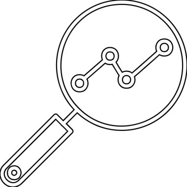 Analitik Araştırma. Web simgesi basit illüstrasyon             