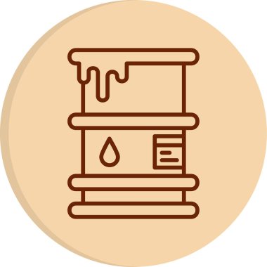 Namlu simgesi, vektör illüstrasyonu basit tasarım