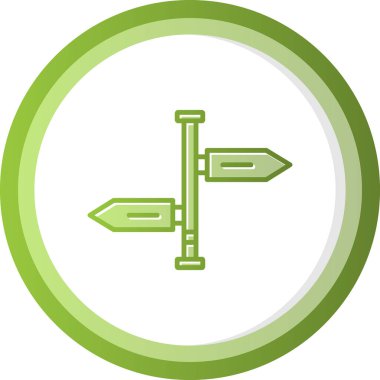 Yol İşaretinin vektör simgesi