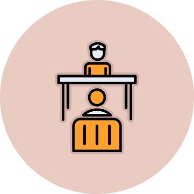 İş Görüşmesi modern simgesinin vektör illüstrasyonu        