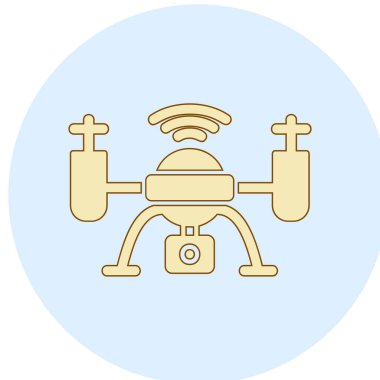 Drone simgesi vektör illüstrasyon tasarımı