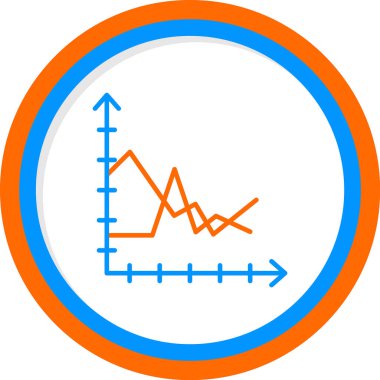Çizgi Çizelgesi Ağ simgesi, vektör illüstrasyonu