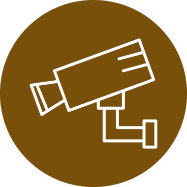 Bir CCTV kamerasının vektör simgesi, illüstrasyon  
