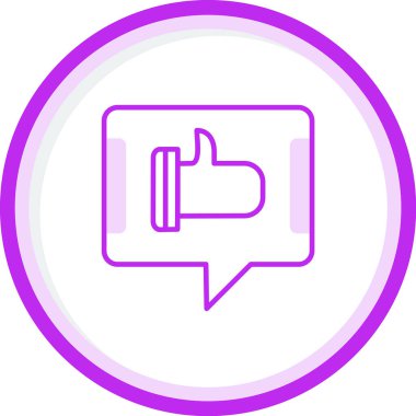 Başparmağını kaldır. Web simgesi basit illüstrasyon 