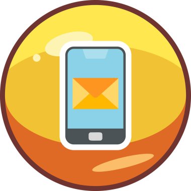 Telefon mesajı simge vektör çizim