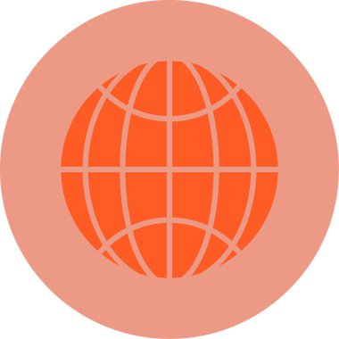 dünya simgesi web basit illüstrasyon
