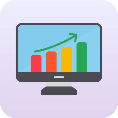 Veri analizi. Web simgesi basit illüstrasyon                  