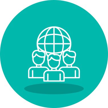 Uluslararası ilişkiler simgesi, vektör illüstrasyonu basit tasarım