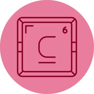 Karbon modern simgesinin vektör illüstrasyonu                      