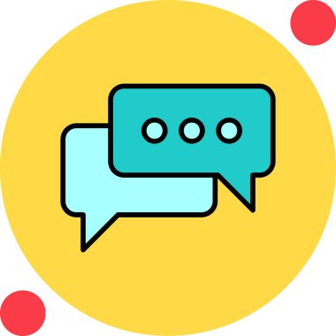 Sohbet baloncukları simgesi, vektör illüstrasyonu basit tasarım