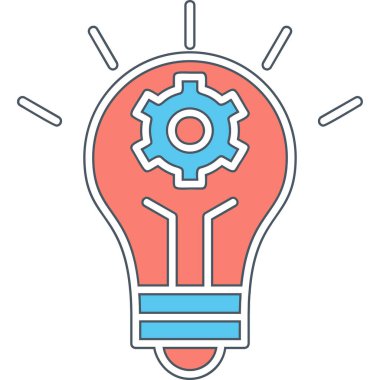 İnovasyon web simgesi basit illüstrasyon 