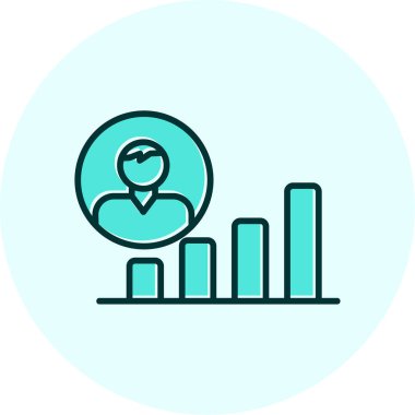 Kariyer Tanıtımı web simgesi vektör illüstrasyonu