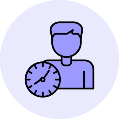 zaman yönetimi simgesi, vektör illüstrasyonu                 