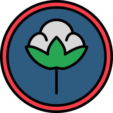 Pamuk. Web simgesi basit illüstrasyon