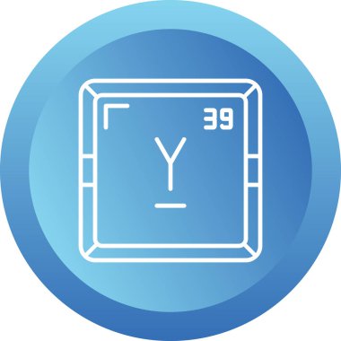 Yttrium modern simgesinin vektör illüstrasyonu                      