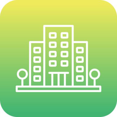 Office Building web simgesi, vektör illüstrasyonu