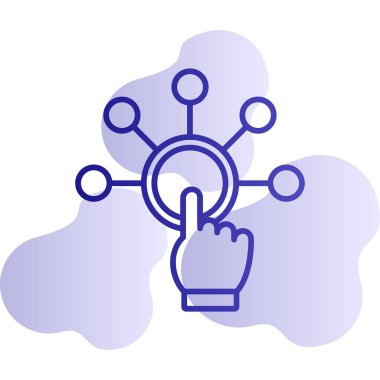 Etkileşimli web simgesi vektör illüstrasyonu