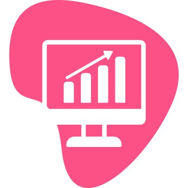 Analytics icon, vector illustration simple design