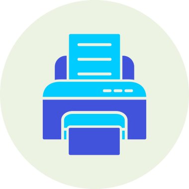 yazıcı web simgesi basit illüstrasyon 